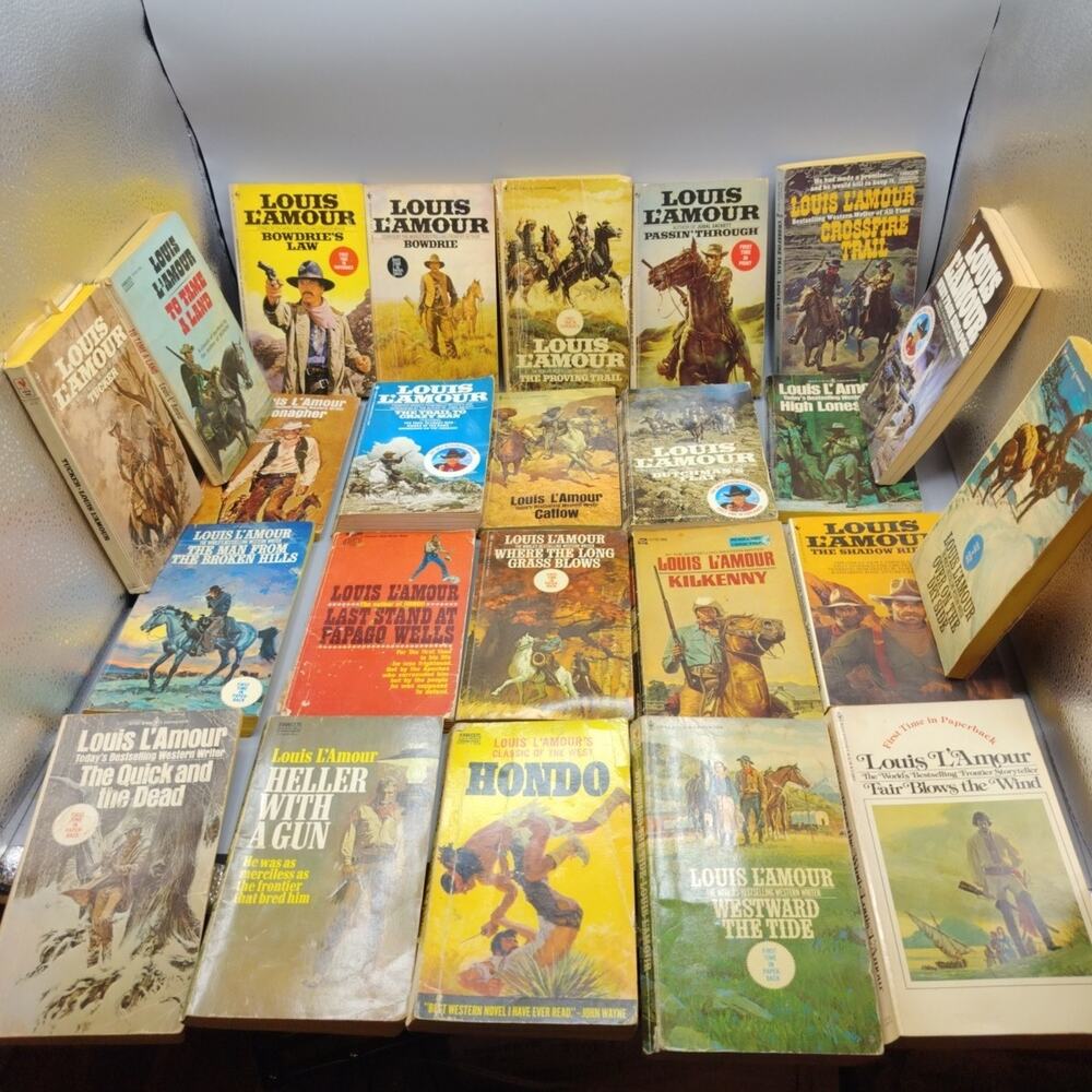 Lot of 24 Louis L'Amour Vintage Western Paperback Books No Duplicates Lot (5)